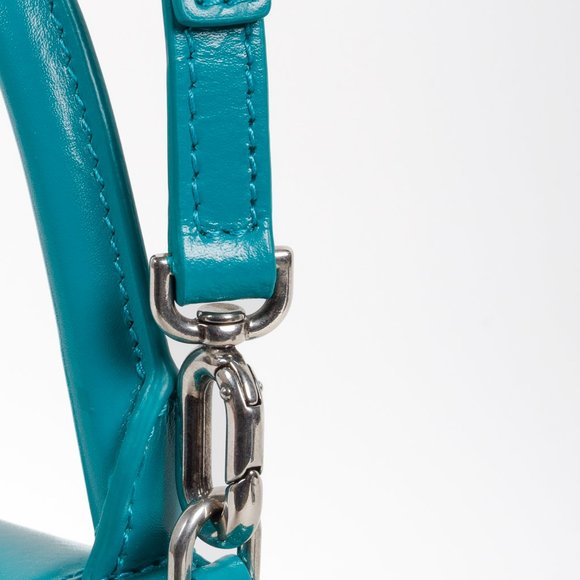 Balenciaga Hourglass Small Leather Bag in Teal - Picture 7 of 13